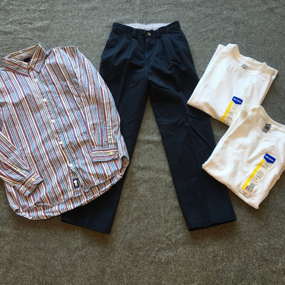 Boy Size 10 Clothing Lot 4x Pieces All Seasons Dress Formal Preppy School